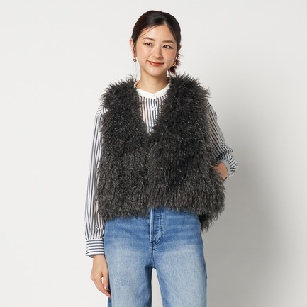 SHEEP FAUX FUR GILET 詳細画像 チャコールグレー 8