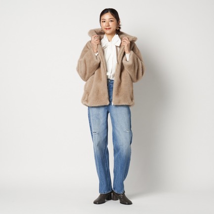 SHEER CHECK BOWTIE BLOUSE 詳細画像 ホワイト 2