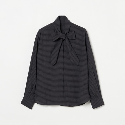 SHEER CHECK BOWTIE BLOUSE