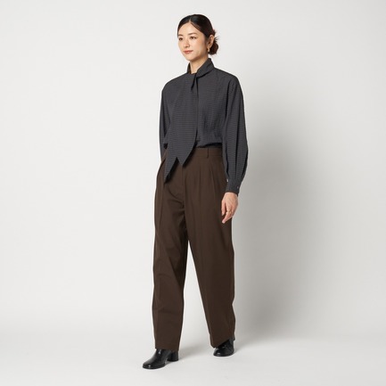 SHEER CHECK BOWTIE BLOUSE 詳細画像 ブラック 10