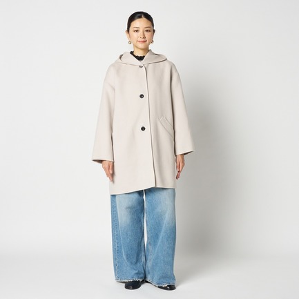 DOUBLE FACE HOODIE COAT 詳細画像 アイボリー 1