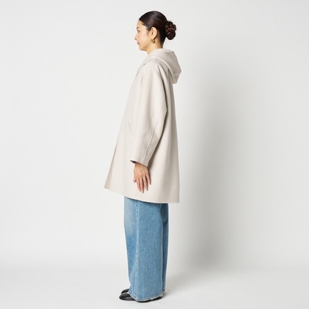 DOUBLE FACE HOODIE COAT 詳細画像 アイボリー 2