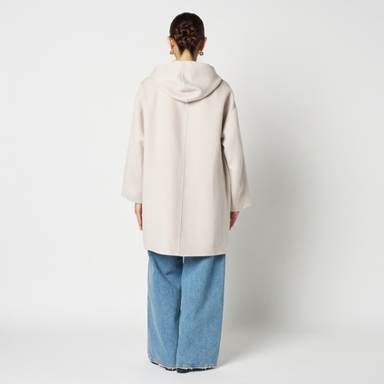 DOUBLE FACE HOODIE COAT 詳細画像 アイボリー 3