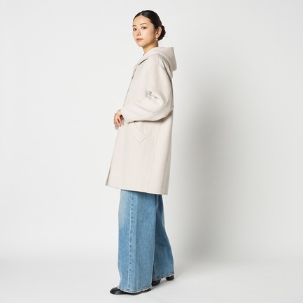 DOUBLE FACE HOODIE COAT 詳細画像 アイボリー 5