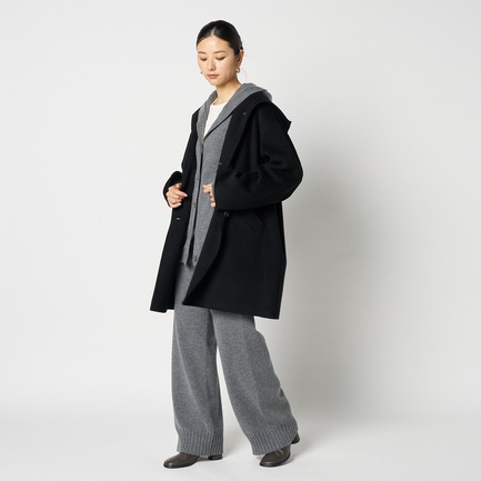 DOUBLE FACE HOODIE COAT 詳細画像 ブラック 10