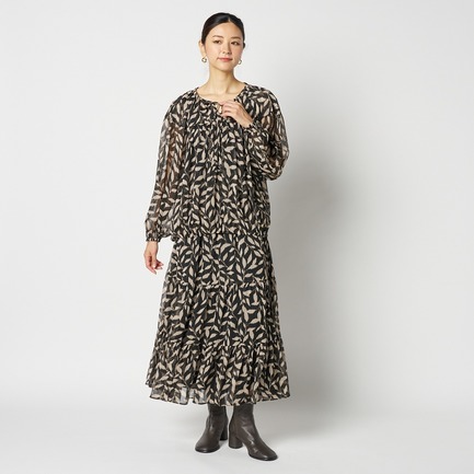 DEVEAUX PRINT GATHERED BLOUSE 詳細画像 モノトーン系 5