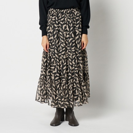 DEVEAUX PRINT GATHERED SKIRT 詳細画像 モノトーン系 1