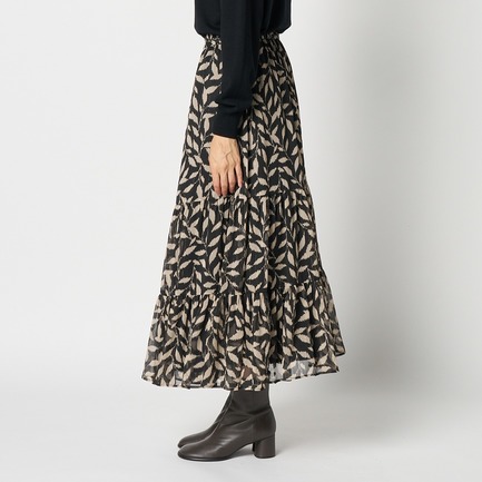 DEVEAUX PRINT GATHERED SKIRT 詳細画像 モノトーン系 2
