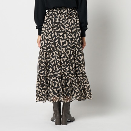 DEVEAUX PRINT GATHERED SKIRT 詳細画像 モノトーン系 3