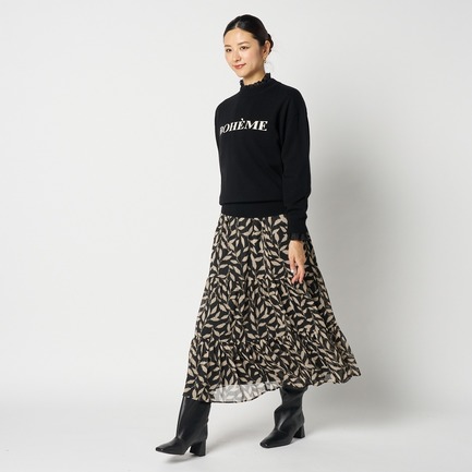 DEVEAUX PRINT GATHERED SKIRT 詳細画像 モノトーン系 7