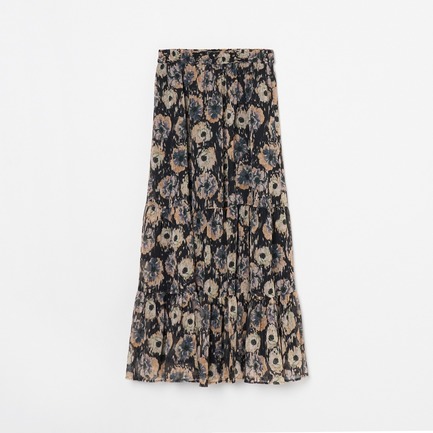 DEVEAUX PRINT GATHERED SKIRT 詳細画像 オレンジ系 1