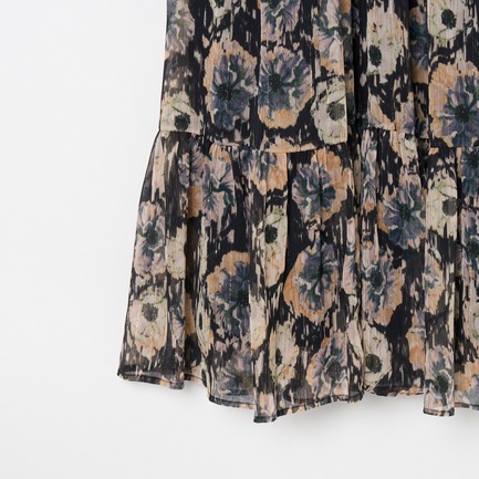 DEVEAUX PRINT GATHERED SKIRT 詳細画像 オレンジ系 4