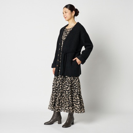 HERRINGBONE KNIT JACKET 詳細画像 ブラック 1