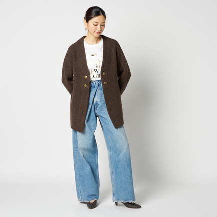 HERRINGBONE KNIT JACKET 詳細画像 ダークブラウン 12