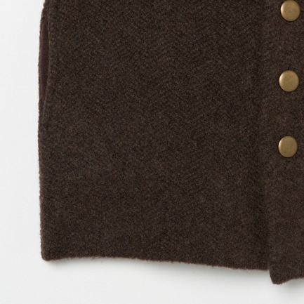 HERRINGBONE KNIT JACKET 詳細画像 ダークブラウン 4