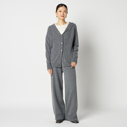 KNIT HOODIE CARDIGAN 詳細画像 ミディアムグレー 1