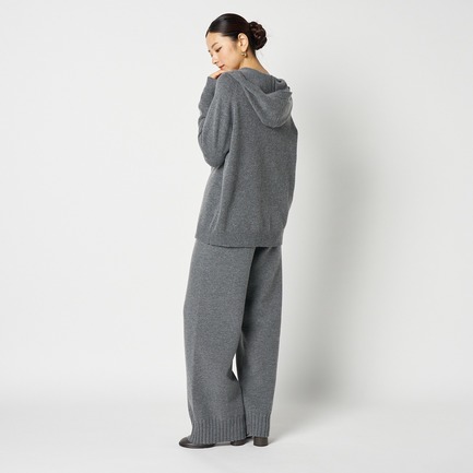 KNIT HOODIE CARDIGAN 詳細画像 ミディアムグレー 2
