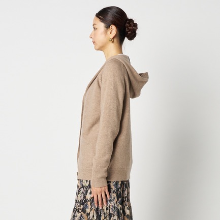 KNIT HOODIE CARDIGAN 詳細画像 ダークブラウン 2
