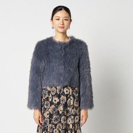 FUR KNIT CARDIGAN 詳細画像 ミディアムグレー 1
