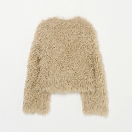FUR KNIT CARDIGAN 詳細画像 ベージュ 1