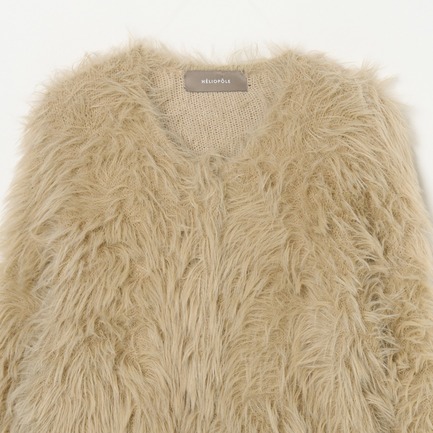 FUR KNIT CARDIGAN 詳細画像 ベージュ 2