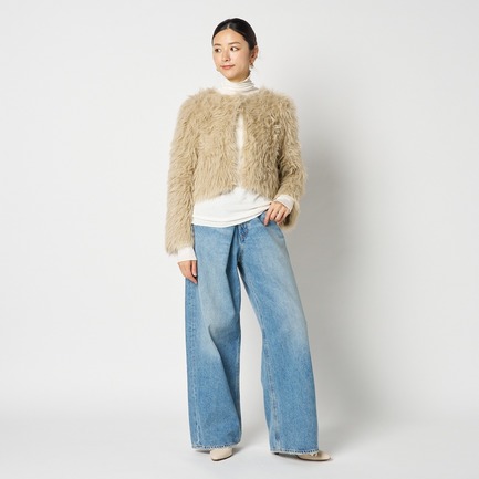 FUR KNIT CARDIGAN 詳細画像 ベージュ 6