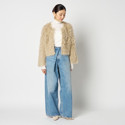 FUR KNIT CARDIGAN 詳細画像 ベージュ 7