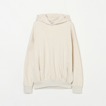 GATHERED WAIST SWEAT HOODIE