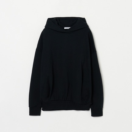 GATHERED WAIST SWEAT HOODIE