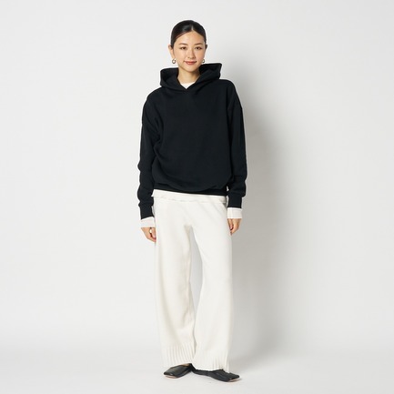 GATHERED WAIST SWEAT HOODIE 詳細画像 ブラック 1