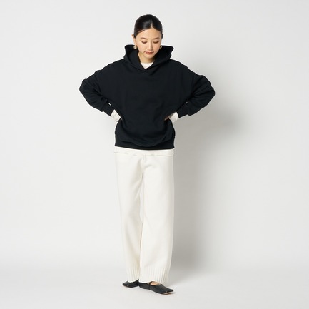 GATHERED WAIST SWEAT HOODIE 詳細画像 ブラック 2