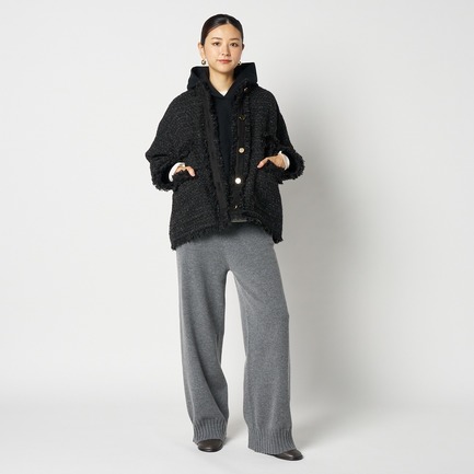 GATHERED WAIST SWEAT HOODIE 詳細画像 ブラック 3