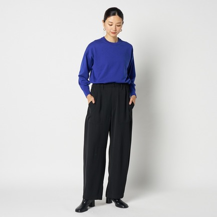 DRAPE TWILL MILITARY PANTS 詳細画像 ブラック 9