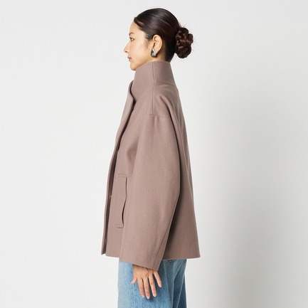 WOOL STAND COLLAR BLOUSON 詳細画像 ダークブラウン 2