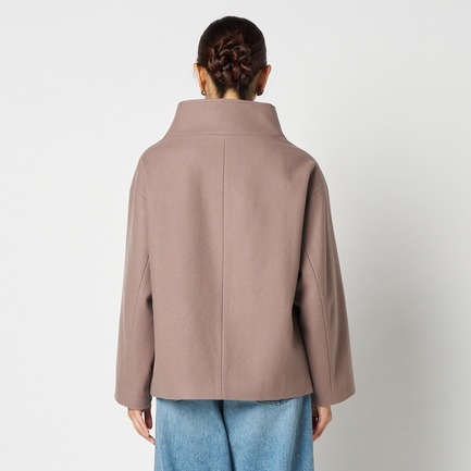 WOOL STAND COLLAR BLOUSON 詳細画像 ダークブラウン 3