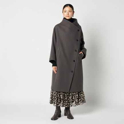 WOOL STAND COLLAR COAT 詳細画像 チャコールグレー 7