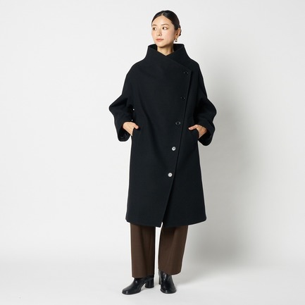 WOOL STAND COLLAR COAT 詳細画像 ブラック 4