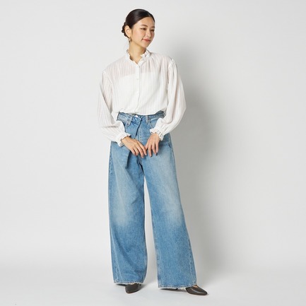 RACE FRILL COLLAR BLOUSE 詳細画像 ホワイト 6
