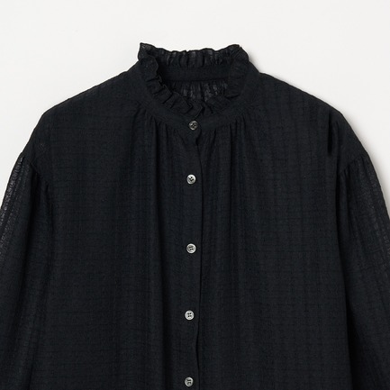 RACE FRILL COLLAR BLOUSE 詳細画像 ブラック 2