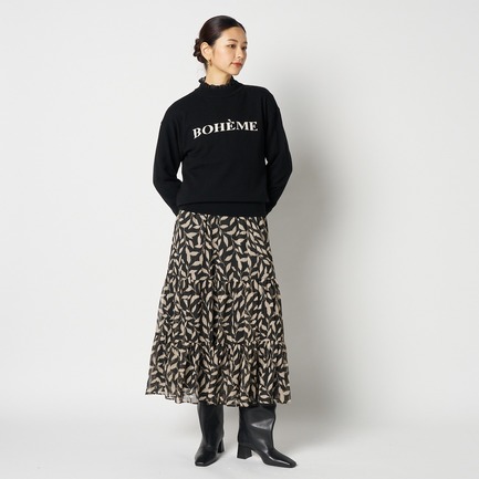 INTARSIA LOGO KNIT 詳細画像 ブラック 1