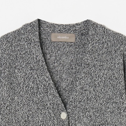 MIXED YARN V NECK CARDIGAN 詳細画像 ブラック 2