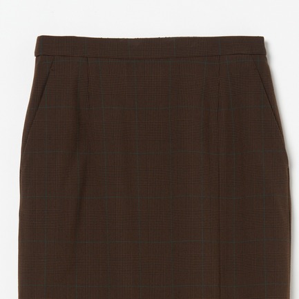 CHECK I LINE SKIRT 詳細画像 ブラウン系 2