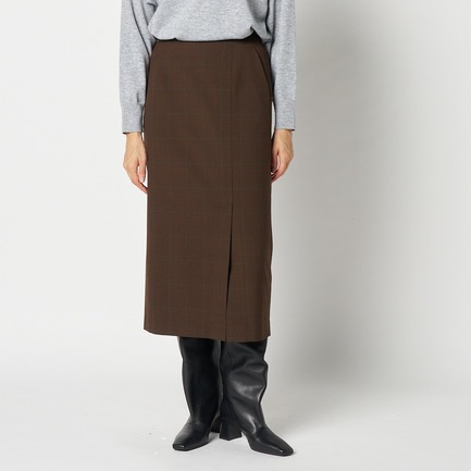CHECK I LINE SKIRT 詳細画像 ブラウン系 5