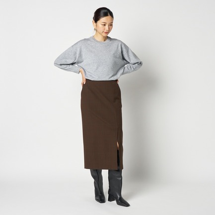 CHECK I LINE SKIRT 詳細画像 ブラウン系 9