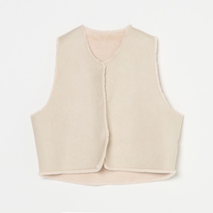 FAKE MOUTON CROPPED GILET