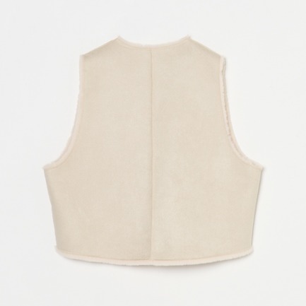 FAKE MOUTON CROPPED GILET 詳細画像 アイボリー 1