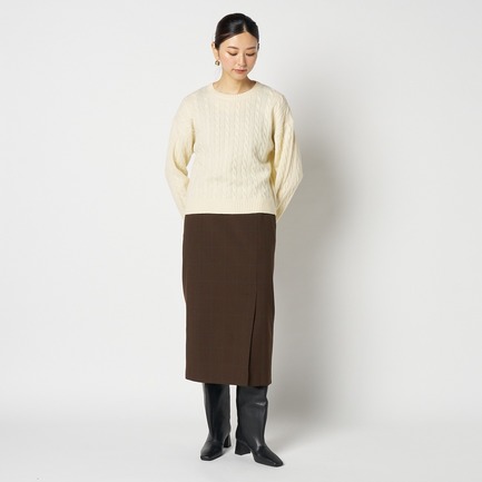 CABLE CREW NECK KNIT 詳細画像 アイボリー 6