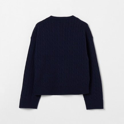 CABLE CREW NECK KNIT 詳細画像 ネイビー 1