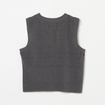 KNIT PLEATED VEST 詳細画像 チャコールグレー 1