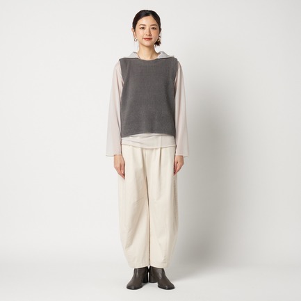 KNIT PLEATED VEST 詳細画像 チャコールグレー 5